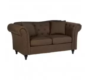 Fable Chesterfield Sofa Black 2 seat