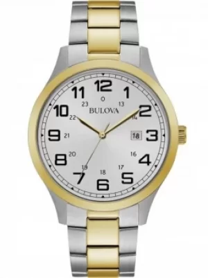 Bulova Mens Dress Two Tone Bracelet Watch 98B304
