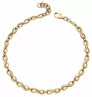 Elements Gold GB471 9k Yellow Gold Infinity Tennis Bracelet Jewellery