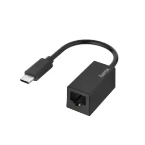 Hama 00200322 cable gender changer USB Type-C RJ-45 Black