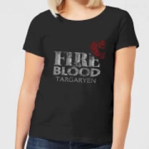 Game of Thrones Fire And Blood Womens T-Shirt - Black - 5XL