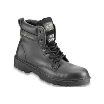 Leather 6in. Safety Boots S3 - Black - UK 8 - 802SM08 - Contractor