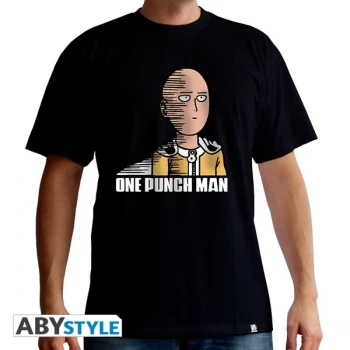One Punch Man - Saitama Fun Mens Medium T-Shirt - Black
