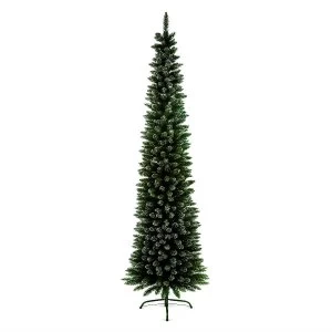 Premier Decoration Ltd Premier Flocked Pencil Christmas Tree - 2m 6.5ft
