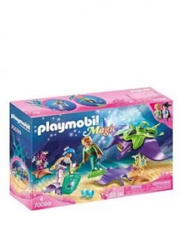 Playmobil 70099 Magic Mermaids Pearl Collectors With Manta Ray Family