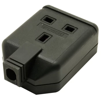 Masterplug ELS13B Free Mains Socket 13A - Black
