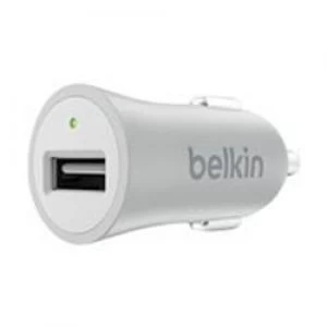Belkin Premium Ultra-Fast 2.4Amp USB Car Charger - Silver