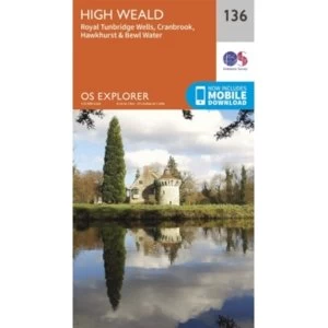 High Weald, Royal Tunbridge Wells by Ordnance Survey (Sheet map, folded, 2015)