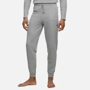 BOSS Bodywear Mens Waffle Cuffed Sweatpants - Medium Grey - XL