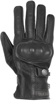 Helstons Eagle perforated Motorcycle Gloves, black, Size L, black, Size L