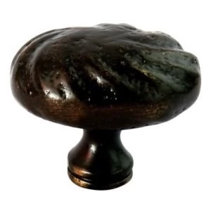 BQ Distressed Bronze Effect Round Furniture Knob Pack of 1