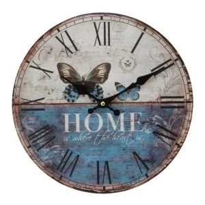 Hometime Forest Gate Home Butterfly Wall Clock