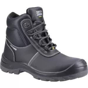 Mens Aras Leather Safety Boots (7.5 uk) (Black) - Safety Jogger