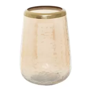 350ml Dimpled Glass with Gold Detail Tumbler