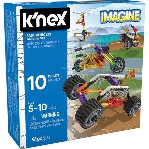 K'NEX Beginner Fun Fast Vehicles 10 Model Building Set