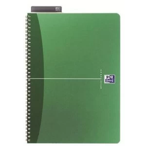 Oxford Office A5 Notebook Metallic Polypropylene Cover Wirebound 180 Pages 90gsm Green Pack of 5
