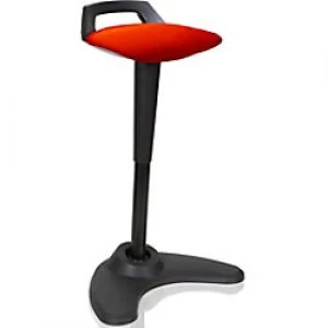 dynamic Sit-Stand Stool with Adjustable Seat Spry Tobasco Red, Black
