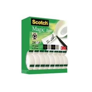 Scotch Magic Tape 810 Tower Pack 19mm x 33m Pack of 24 XA004815701