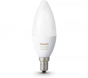 Philips Hue White and Colour Ambience Wireless Bulb E14