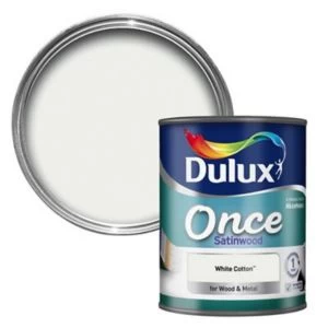 Dulux Once White Cotton Satinwood Paint 30ml