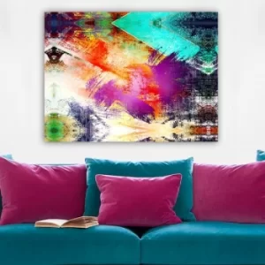 112001639_70100 Multicolor Decorative Canvas Painting Funky