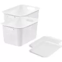 SmartStore Storage Basket Plastic White 28 (W) x 37 (D) x 23 (H) cm 3187781231847812