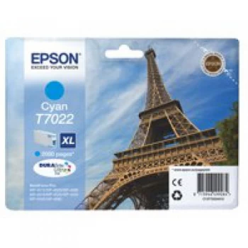 Epson Eiffel Tower T7022 XL Cyan Ink Cartridge