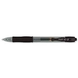 Original Pilot G205 Gel Rollerball Pen Rubber Grip Retractable 0.5mm Tip 0.3mm Line Black Pack of 12 Pens