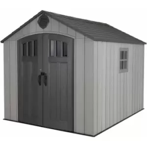 Lifetime - 8 Ft. x 10 Ft. Outdoor Storage Shed - Storm Dust