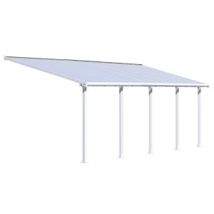 Palram Olympia Patio Cover 3m x 7.3m - White Clear