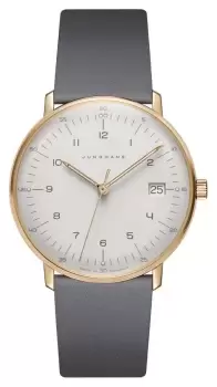 Junghans 47/7854.02 Max Bill Damen Quartz Grey Leather Watch