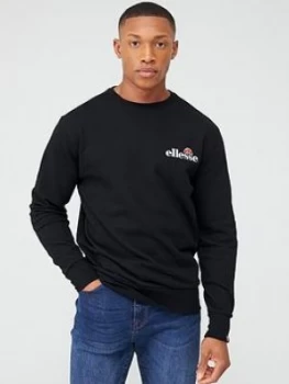 Ellesse Fierro Embroidered Sweatshirt - Black, Size 2XL, Men