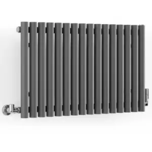 Terma - Grey Horizontal Designer Radiator Oval Column Central Heating Radiators 590x865 - Grey