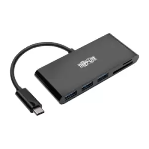 Tripp Lite U460-003-3AMB 3-Port USB-C Hub with Card Reader, USB-C...