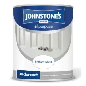 Johnstones Interior Undercoat Paint, 1.25L, Pure Brilliant White