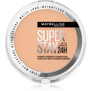 Maybelline SuperStay 24H Hybrid Powder-Foundation Compact Powder Foundation for a Matte Look Shade 21 9 g