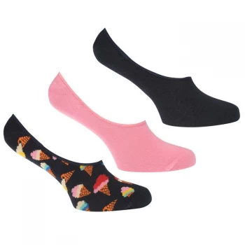 Happy Socks 3 Pack Trainer Liners - 6300