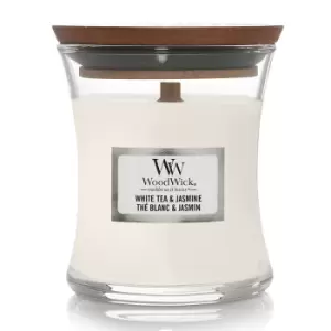 WoodWick White Tea & Jasmine Medium Jar Candle 275g
