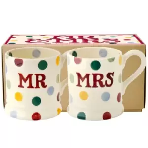 Emma Bridgewater Polka Dot Mr & Mrs Mug Set
