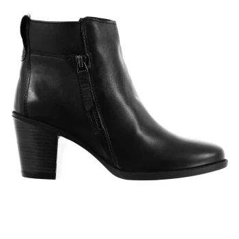 Linea Zip Heel Boots - Black