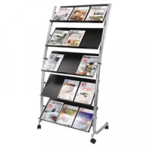 Alba 5 Shelf Single Sided Mobile Literature Display Stand 3xA4 DD5GM