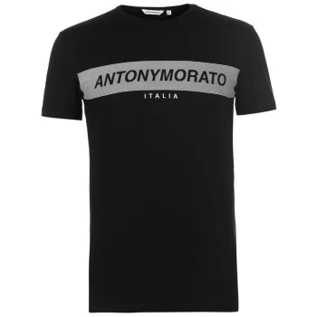 Antony Morato Rubber Logo T Shirt - Black