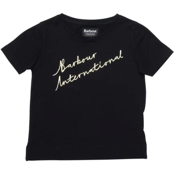 Barbour International Girls Flores T-Shirt - Black