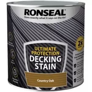 Ultimate Decking Stain - 2.5L - Country Oak - Country Oak - Ronseal