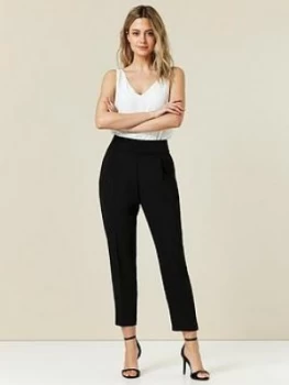 Wallis Petite Henna Pull On Trouser, Black, Size 8, Women