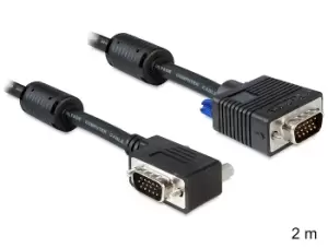DeLOCK SVGA 2m VGA cable VGA (D-Sub) Black