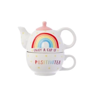 Sass & Belle Rainbow Positivitea Tea Pot Set for One