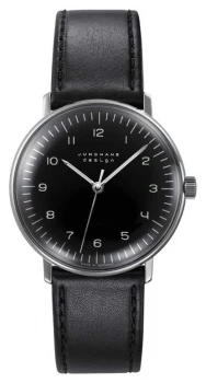 Junghans max bill Hand-winding Black Leather Strap 027/ Watch