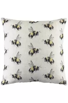 Bee You Repeat Hand-Painted Watercolour Printed Cushion