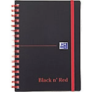 OXFORD Black n' Red Poly Wirebound Notebook Ruled A6 140 Pages